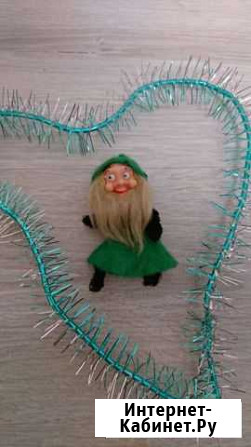 Редкая елочная игрушка СССР Леший(Гном), винтаж Калуга - изображение 1