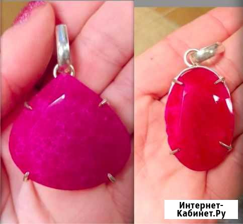 Кулоны серебро большой рубин сертификат 2 варианта Калининград - изображение 1
