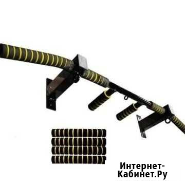 Турник наддверный 60х40 I 3 хвата цвет черный Воронеж - изображение 1