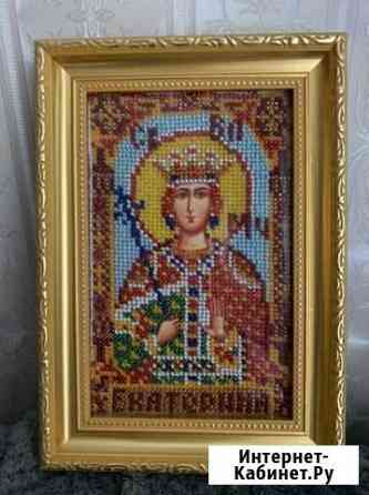Икона вышитая бисером Мурманск