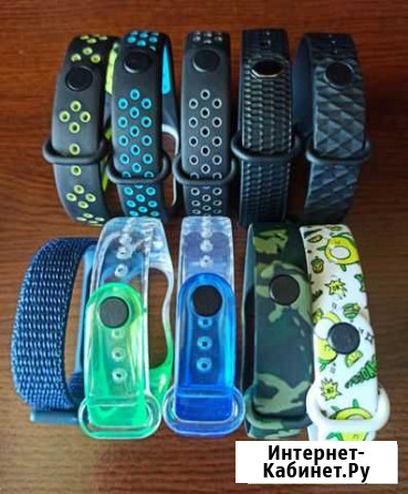 Ремешки на xiaomi mi band 3/4 новые Армавир - изображение 1