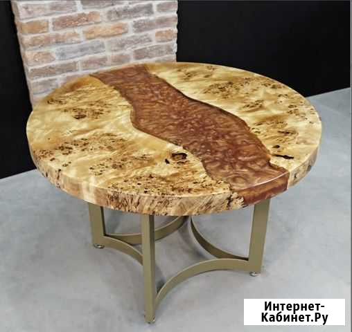 Столы и стулья из массива и эпоксидной смолы loft Ижевск - изображение 1