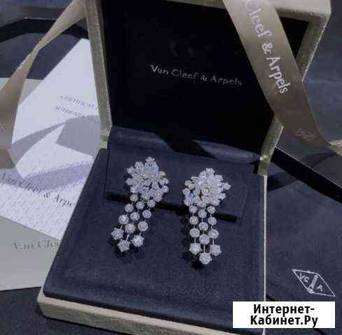Золотые серьги Van Cleef 20 гр 8.6 ct Москва
