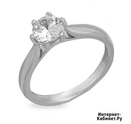 Серебренное кольцо с фианитом 16,5 (л44) Нижний Новгород - изображение 1
