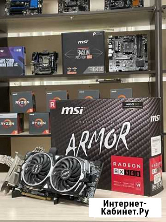 На гарантии Видеокарта RX 580 8Gb MSI Armor Красноярск - изображение 1