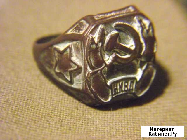 Н.К.В.Д. С.М.Е.Р.Ш 1944 Перстень + Нагрудный Знак Севастополь - изображение 1