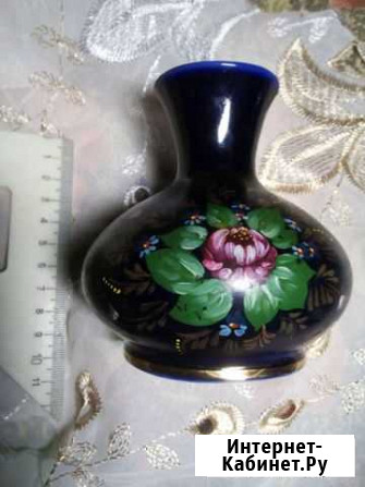 Винтажная вазочка из СССР лфз, позолота, 10 см Саратов - изображение 1