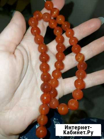 Сердолик натуральные бусины Мурино - изображение 1