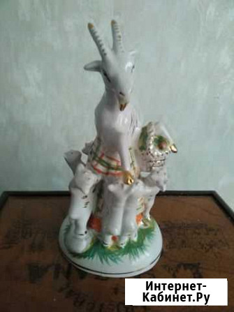 Фарфоровая статуэтка Коза и семеро козлят. лфз Хабаровск - изображение 1