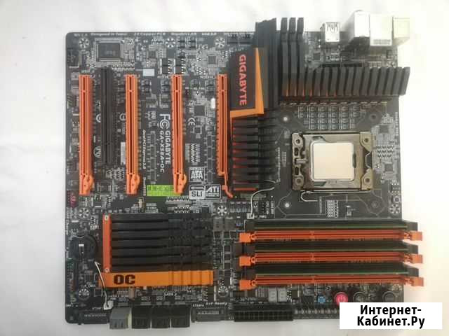 Комплект GA-X58A-OC xeon X5660 DDR3 12gb Архангельск - изображение 1