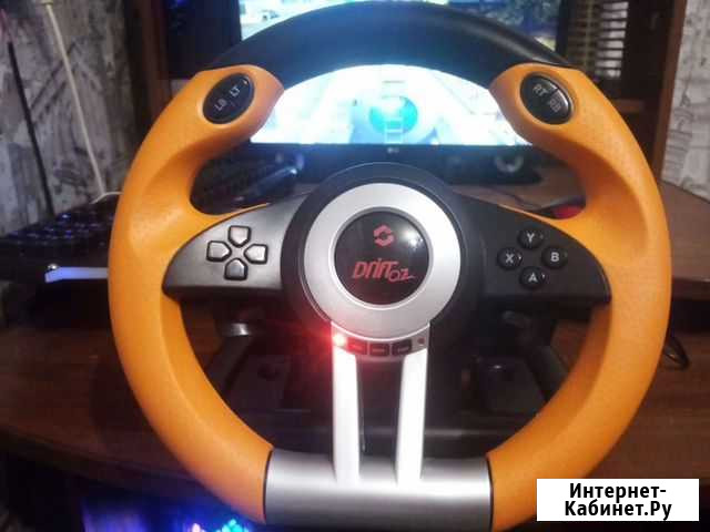 Игровой руль 180 градусов новый использовался 3-4 Краснокамск - изображение 1