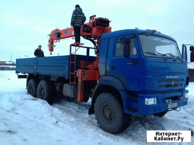 Услуги камаза вездехода с краном-манипулятором Ижевск - изображение 1