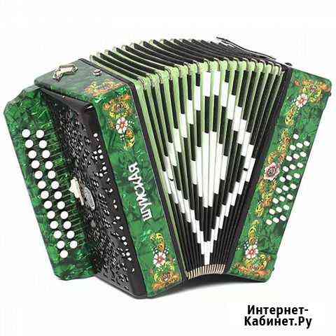 Гармонь шуйская SZ51 XYL, цвет зеленый Казань