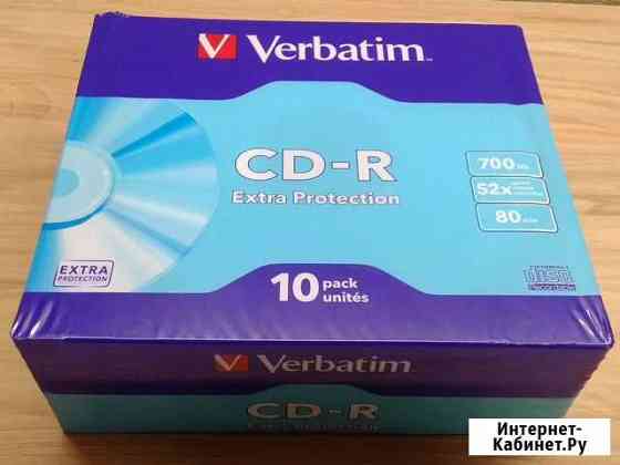 Verbatim CD-R 700MB 52x лазерный диск 10 шт (Slim) Балашиха