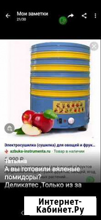 Сушилка для овощей и фруктов Чита - изображение 1