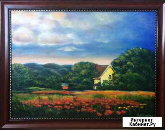 Картина альпийский пейзаж. 30х40 Коломна