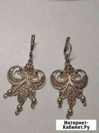 СССР антикварные серьги скань Махачкала