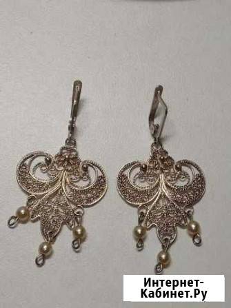 СССР антикварные серьги скань Махачкала - изображение 1