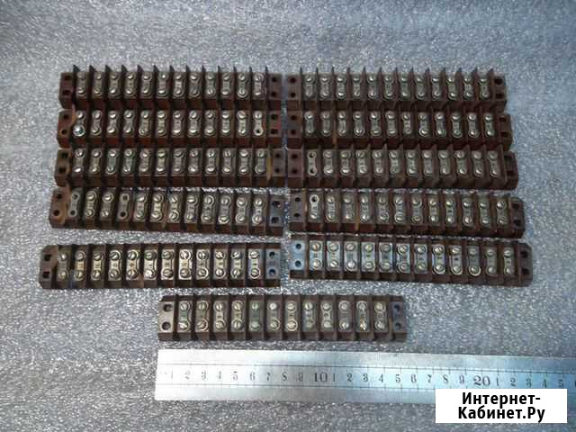 Клеммные колодки СССР латунь, б/у Томск - изображение 1