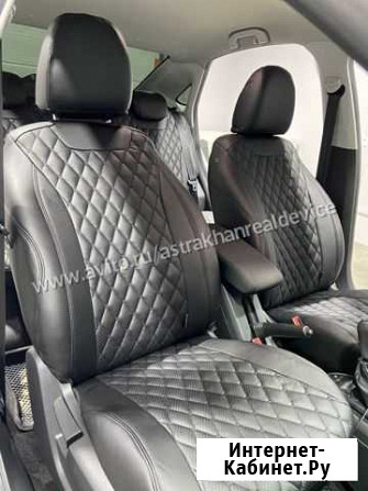 Чехлы Байрон Renault Logan 1 чёрный ромб Астрахань - изображение 1