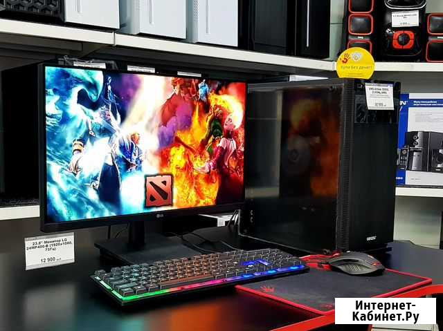 Компьютер на AMD + новый Монитор LG гарантия Новосибирск - изображение 1