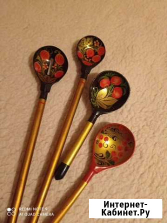 Ложечки деревянные. Хохлома СССР Тверь - изображение 1