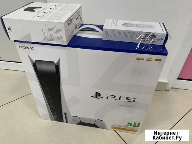 Playstation 5 дисковая комплект с 2 геймпадами днс Комсомольск-на-Амуре - изображение 1