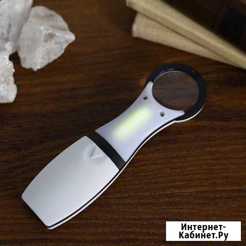 Новая Лупа 3х, d-3см, с подсветкой Владимир - изображение 1