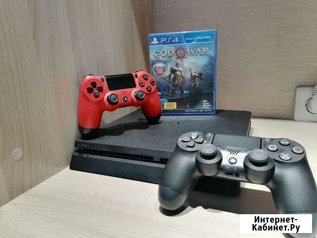 PS4 Slim 1Tb+2джоя, Fifa 19,Nhl 19,Battlefield 4 Томск - изображение 1
