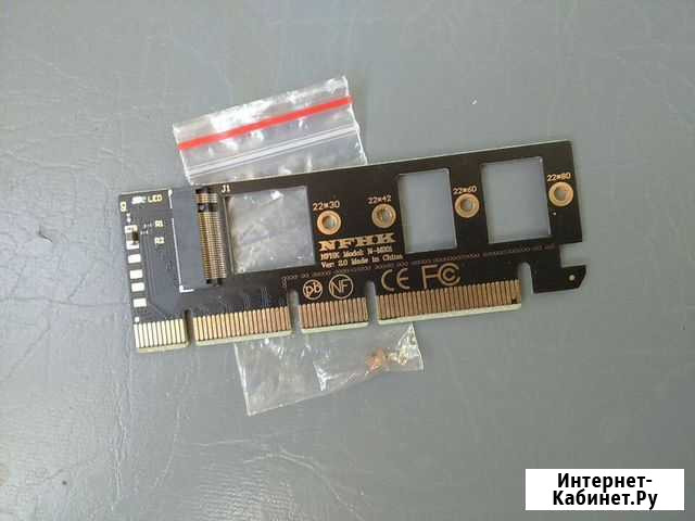 Переходник pci e x16 на M2 ключ m Таганрог - изображение 1