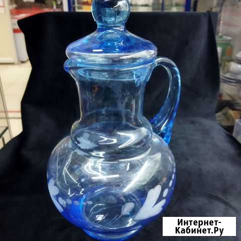 Кувшин синее стекло Чебоксары - изображение 1