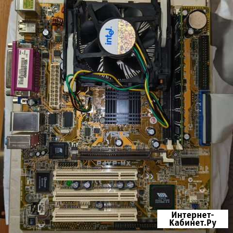 Материнская плата Asus Rock P4VP-MX + процессор Саратов - изображение 1