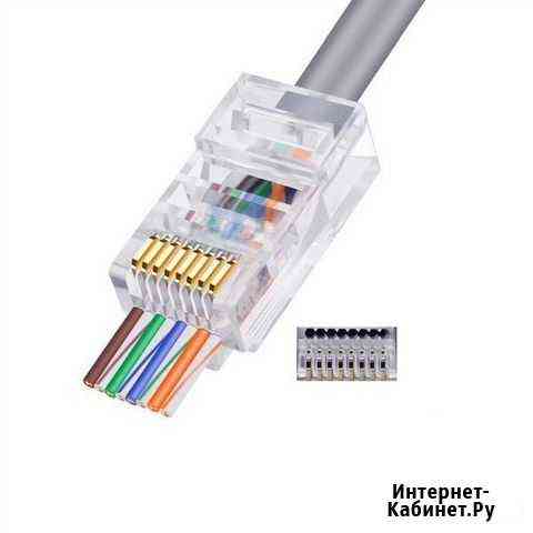 Коннектор RJ-45 Cablexpert -со сквозным отверстием Красногорск