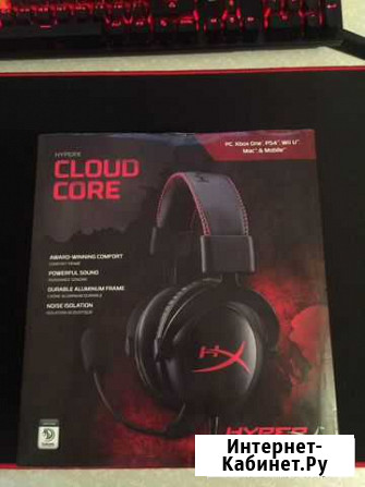 Игровые наушники с микрофоном Hyper X cloud core Боровск - изображение 1