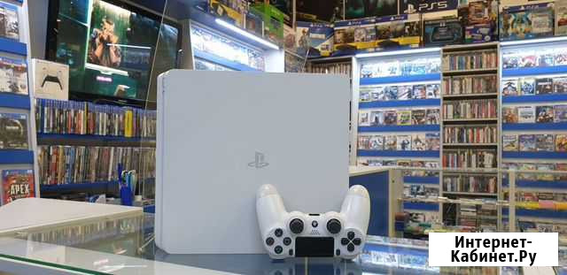 PS4 Slim 1TB Белый ледник(есть обмен) Иваново - изображение 1