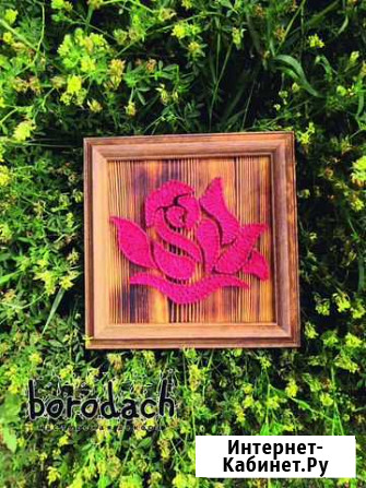 Панно роза string art Челябинск - изображение 1