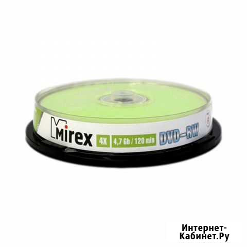 Диск DVD-RW Mirex 4.7 Gb, 4x, Cake Box (10) 1шт Пермь - изображение 1