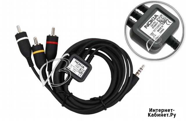 Kабель Nokia CA-75U Jack 3.5mm - 3x RCA Улан-Удэ - изображение 1