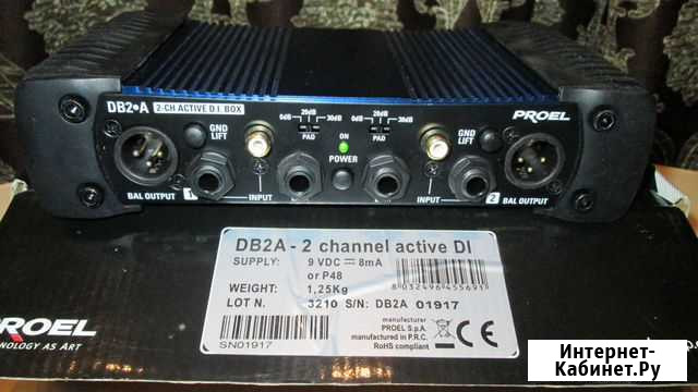 Proel DB2A Di-Box Директ-бокс (Новый) Электросталь - изображение 1