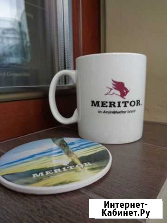 Бокал с логотипом Meritor с подставкой по горячее Нижний Новгород - изображение 1