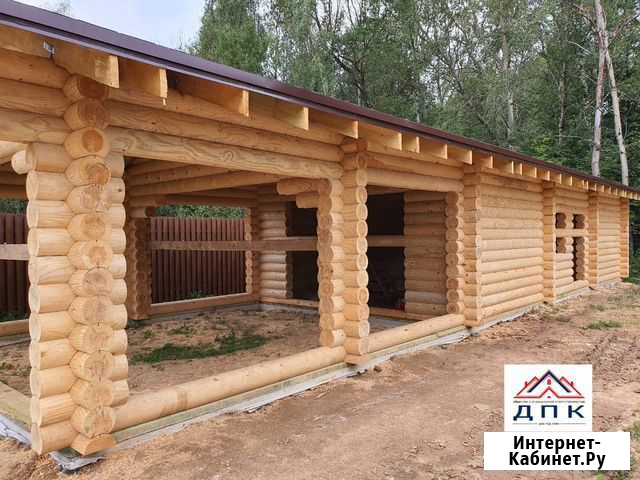 Гараж из бревна Рославль - изображение 1