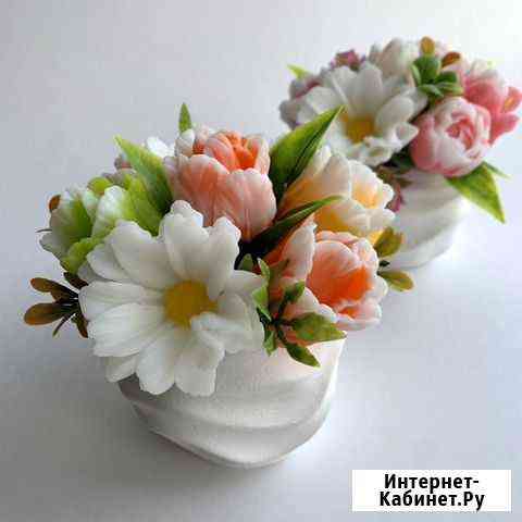 Букет в гипсовом кашпо подарок к 8 марта Казань