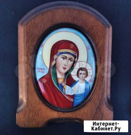 Икона Богородица, вмч Георгий Живопись Эмаль Ростов - изображение 1