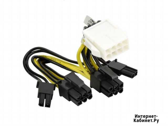 Переходник с 8 Pin CPU на 2 * 6+2 PIN GPU Новосибирск - изображение 1