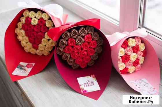 Сладкие букеты шоколадные розы подарок родным Казань
