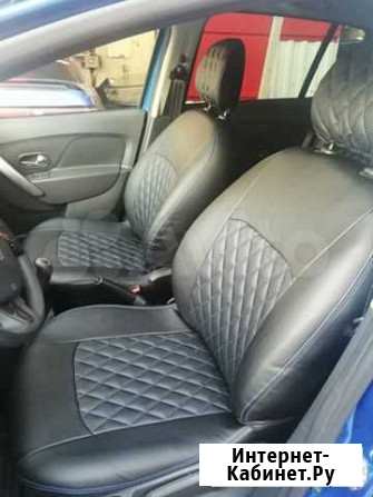 Чехлы Ford Focus 3 11+ синий ромб Астрахань - изображение 1