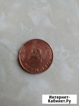 2 пфеннига 1990 года фрг Георгиевск - изображение 1