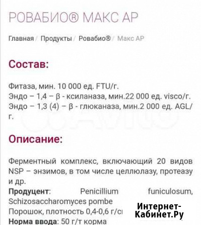 Ровабио макс ферментный препарат Куровское - изображение 1