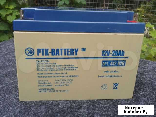 Аккумулятор PTK-battery акб 12V - 26Ah Ростов-на-Дону - изображение 1
