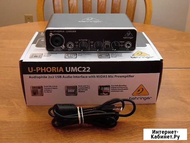 Behringer UMC22 USB аудиоинтерфейс новый Челябинск - изображение 1